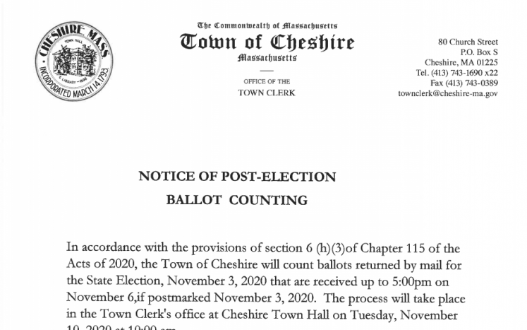 post election notice